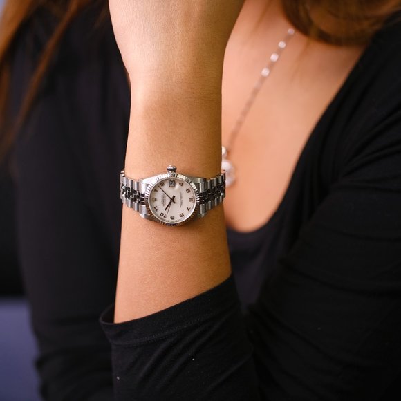 Rolex Datejust Stainless Steel Mid size White Arabic 31mm Watch - Picture 2 of 11